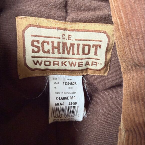 C.E. Schmidt Men's Workwear Wheat Colored Fleece Lined Quilted Jacket Size XL - Picture 11 of 13